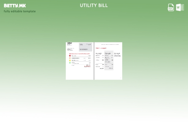 Модерен стил на САД Веризон за комунални сметки за збор страници